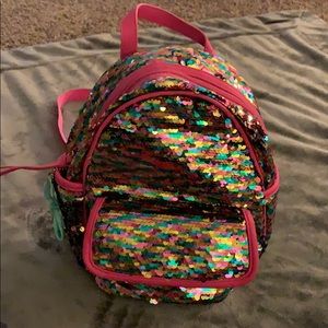 Sequin mini backpack